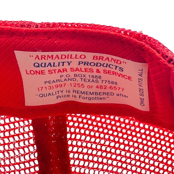 Vtg Chevron Drilling Technology Center Snapback Trucker Hat Cap Red - Picture 7 of 7